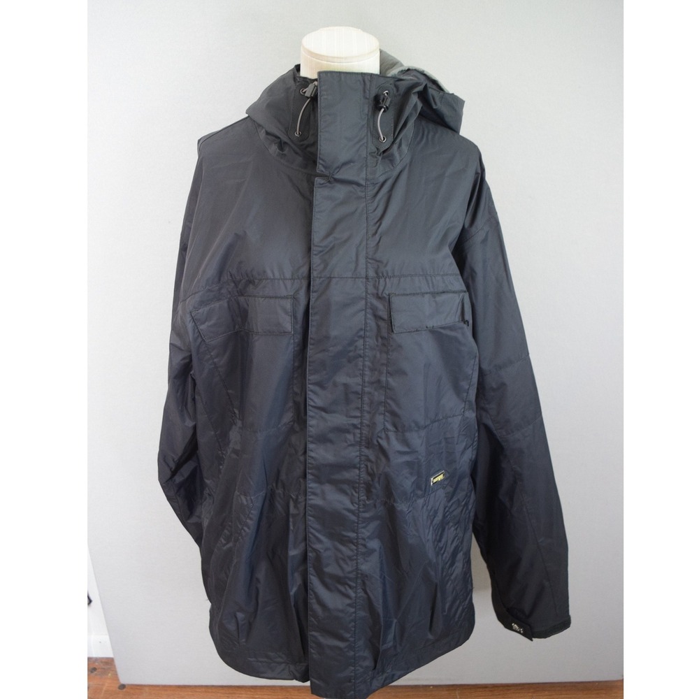 Burton Element Jacket XL Black Hooded Snowboard Rain Shell Mens Technical Gear